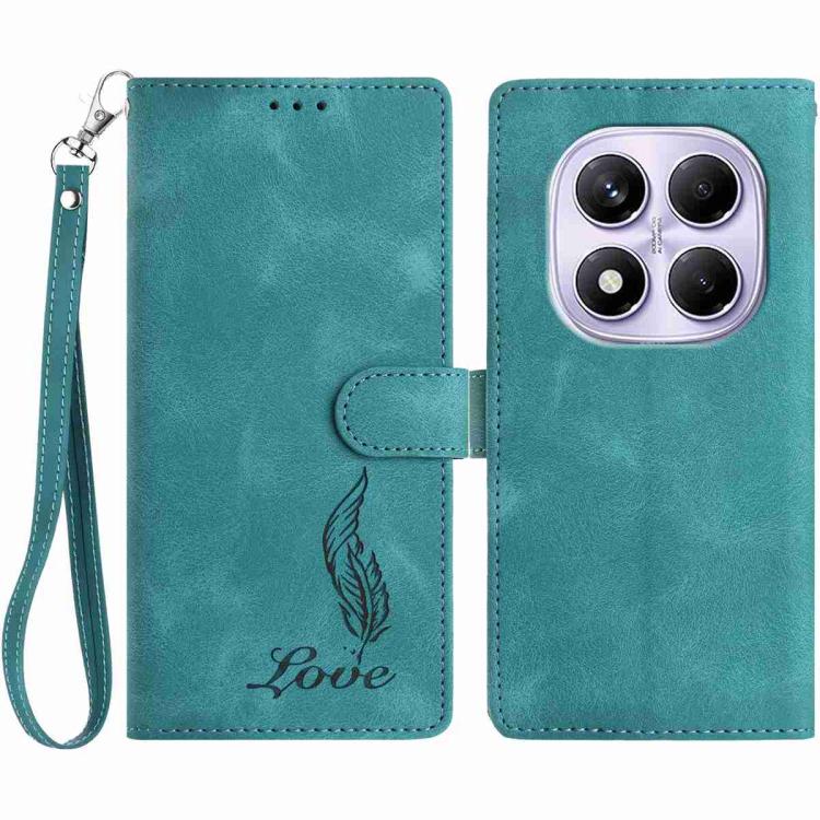 Skin Feel Embossed Feather Leather Phone Case, For Redmi K90, For Redmi K90 Pro Max, For Redmi 15C 5G / 4G EU 173mm, For Redmi 15 5G / 4G EU 171mm, For Redmi 15C 5G / 4G Global 171mm, For Redmi A5 4G 173.3mm, For Redmi Note 14 4G 164.84mm              ...