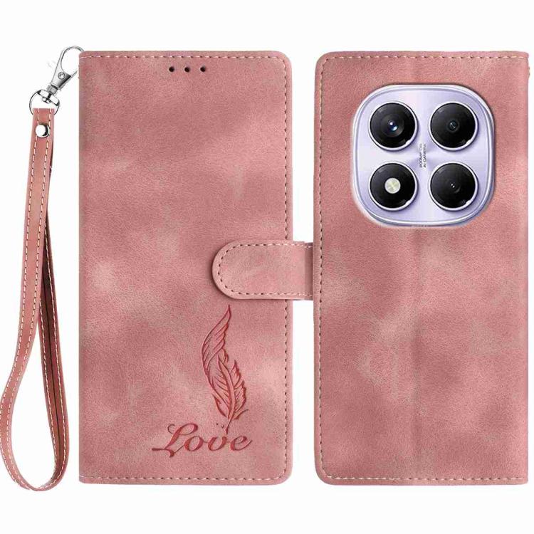 Skin Feel Embossed Feather Leather Phone Case, For Redmi K90, For Redmi K90 Pro Max, For Redmi 15C 5G / 4G EU 173mm, For Redmi 15 5G / 4G EU 171mm, For Redmi 15C 5G / 4G Global 171mm, For Redmi A5 4G 173.3mm, For Redmi Note 14 4G 164.84mm              ...