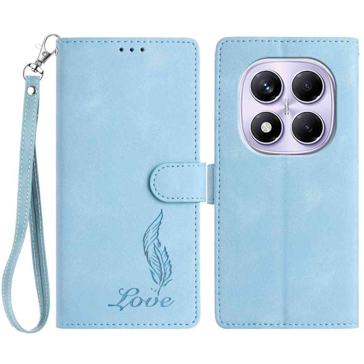 Skin Feel Embossed Feather Leather Phone Case, For Redmi K90, For Redmi K90 Pro Max, For Redmi 15C 5G / 4G EU 173mm, For Redmi 15 5G / 4G EU 171mm, For Redmi 15C 5G / 4G Global 171mm, For Redmi A5 4G 173.3mm, For Redmi Note 14 4G 164.84mm              ...