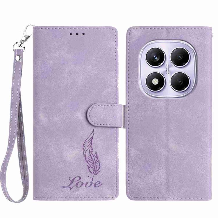 Skin Feel Embossed Feather Leather Phone Case, For Redmi K90, For Redmi K90 Pro Max, For Redmi 15C 5G / 4G EU 173mm, For Redmi 15 5G / 4G EU 171mm, For Redmi 15C 5G / 4G Global 171mm, For Redmi A5 4G 173.3mm, For Redmi Note 14 4G 164.84mm              ...