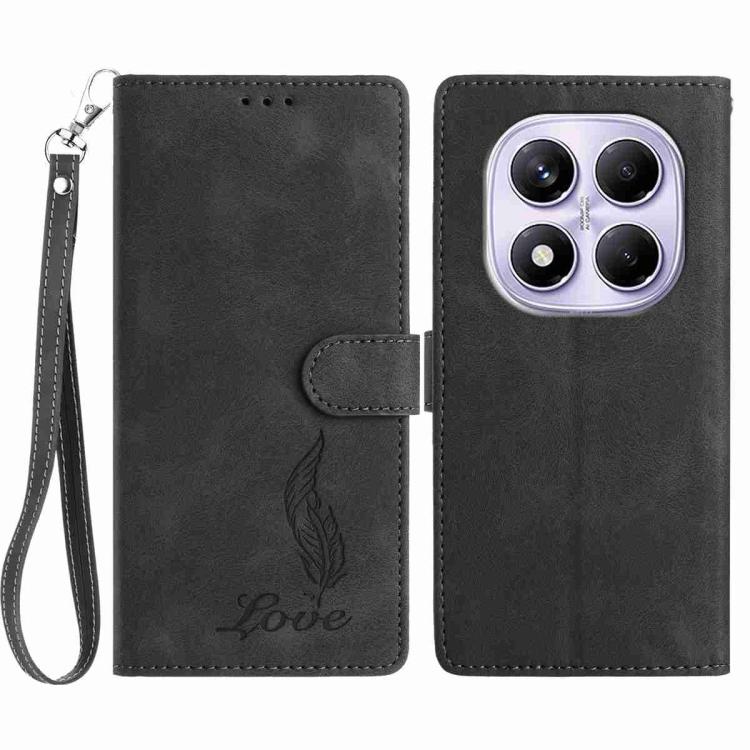 Skin Feel Embossed Feather Leather Phone Case, For Redmi K90, For Redmi K90 Pro Max, For Redmi 15C 5G / 4G EU 173mm, For Redmi 15 5G / 4G EU 171mm, For Redmi 15C 5G / 4G Global 171mm, For Redmi A5 4G 173.3mm, For Redmi Note 14 4G 164.84mm              ...