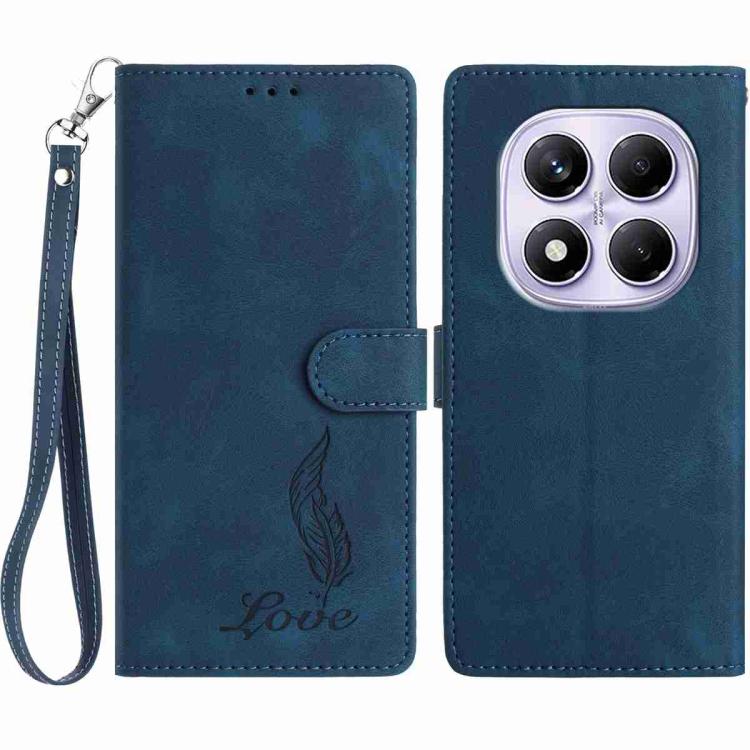 Skin Feel Embossed Feather Leather Phone Case, For Redmi K90, For Redmi K90 Pro Max, For Redmi 15C 5G / 4G EU 173mm, For Redmi 15 5G / 4G EU 171mm, For Redmi 15C 5G / 4G Global 171mm, For Redmi A5 4G 173.3mm, For Redmi Note 14 4G 164.84mm              ...