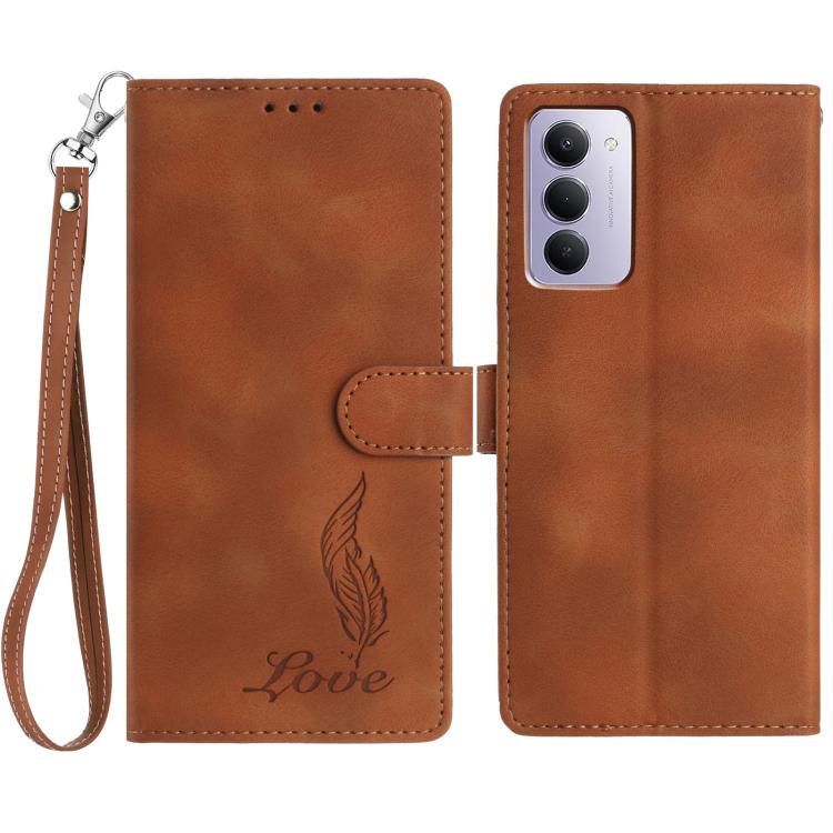 Skin Feel Embossed Feather Leather Phone Case, For Redmi K90, For Redmi K90 Pro Max, For Redmi 15C 5G / 4G EU 173mm, For Redmi 15 5G / 4G EU 171mm, For Redmi 15C 5G / 4G Global 171mm, For Redmi A5 4G 173.3mm, For Redmi Note 14 4G 164.84mm              ...