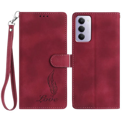 Skin Feel Embossed Feather Leather Phone Case, For Redmi K90, For Redmi K90 Pro Max, For Redmi 15C 5G / 4G EU 173mm, For Redmi 15 5G / 4G EU 171mm, For Redmi 15C 5G / 4G Global 171mm, For Redmi A5 4G 173.3mm, For Redmi Note 14 4G 164.84mm              ...