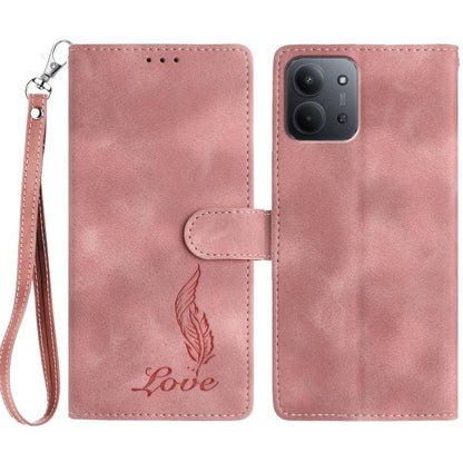 Skin Feel Embossed Feather Leather Phone Case, For Redmi K90, For Redmi K90 Pro Max, For Redmi 15C 5G / 4G EU 173mm, For Redmi 15 5G / 4G EU 171mm, For Redmi 15C 5G / 4G Global 171mm, For Redmi A5 4G 173.3mm, For Redmi Note 14 4G 164.84mm              ...