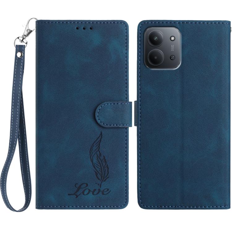 Skin Feel Embossed Feather Leather Phone Case, For Redmi K90, For Redmi K90 Pro Max, For Redmi 15C 5G / 4G EU 173mm, For Redmi 15 5G / 4G EU 171mm, For Redmi 15C 5G / 4G Global 171mm, For Redmi A5 4G 173.3mm, For Redmi Note 14 4G 164.84mm              ...