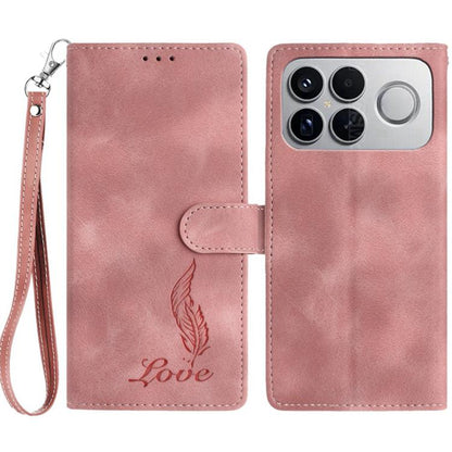 Skin Feel Embossed Feather Leather Phone Case, For Redmi K90, For Redmi K90 Pro Max, For Redmi 15C 5G / 4G EU 173mm, For Redmi 15 5G / 4G EU 171mm, For Redmi 15C 5G / 4G Global 171mm, For Redmi A5 4G 173.3mm, For Redmi Note 14 4G 164.84mm              ...