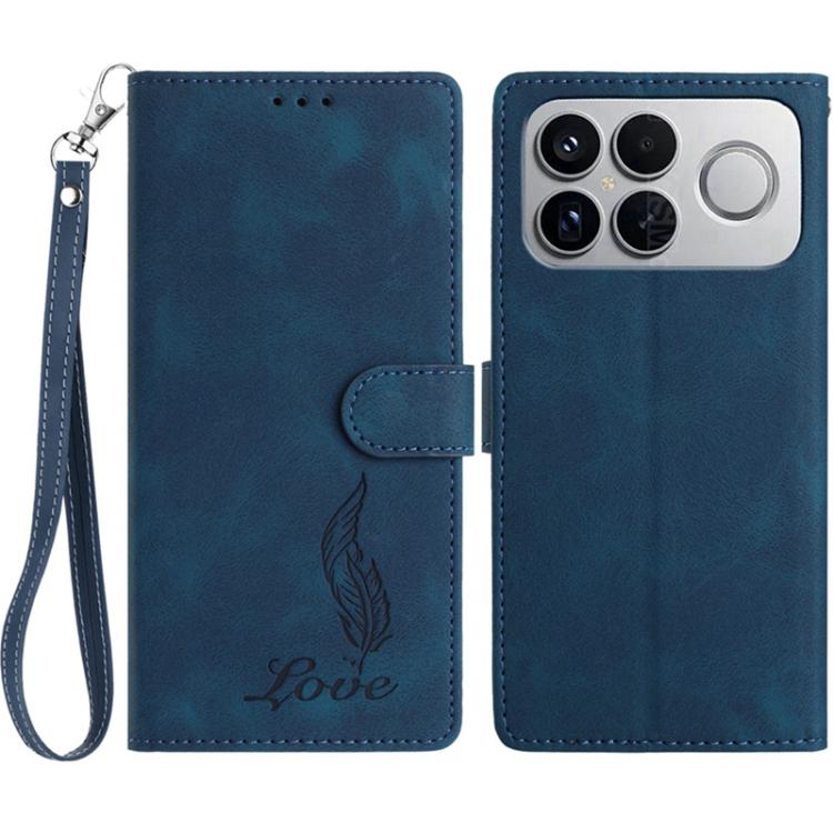 Skin Feel Embossed Feather Leather Phone Case, For Redmi K90, For Redmi K90 Pro Max, For Redmi 15C 5G / 4G EU 173mm, For Redmi 15 5G / 4G EU 171mm, For Redmi 15C 5G / 4G Global 171mm, For Redmi A5 4G 173.3mm, For Redmi Note 14 4G 164.84mm              ...