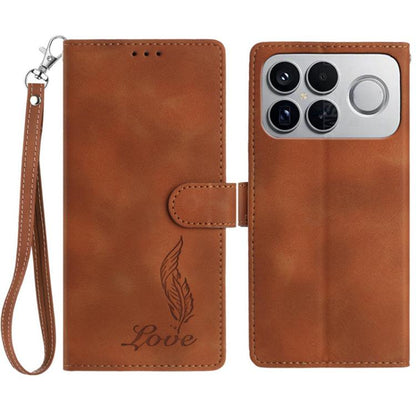 Skin Feel Embossed Feather Leather Phone Case, For Redmi K90, For Redmi K90 Pro Max, For Redmi 15C 5G / 4G EU 173mm, For Redmi 15 5G / 4G EU 171mm, For Redmi 15C 5G / 4G Global 171mm, For Redmi A5 4G 173.3mm, For Redmi Note 14 4G 164.84mm              ...