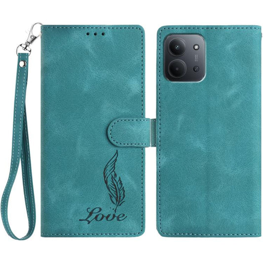Skin Feel Embossed Feather Leather Phone Case, For Redmi 17C 5G, For Redmi K90, For Redmi K90 Pro Max, For Redmi 15C 5G / 4G EU 173mm, For Redmi 15 5G / 4G EU 171mm, For Redmi 15C 5G / 4G Global 171mm, For Redmi A5 4G 173.3mm                           ...