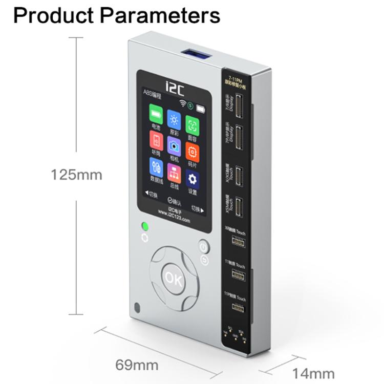 Programmeur de réparation de téléphone multifonction i2C A8S, hôte + carte True Tone 7-15 Pro Max, hôte + carte True Tone 12-15 Plus, hôte