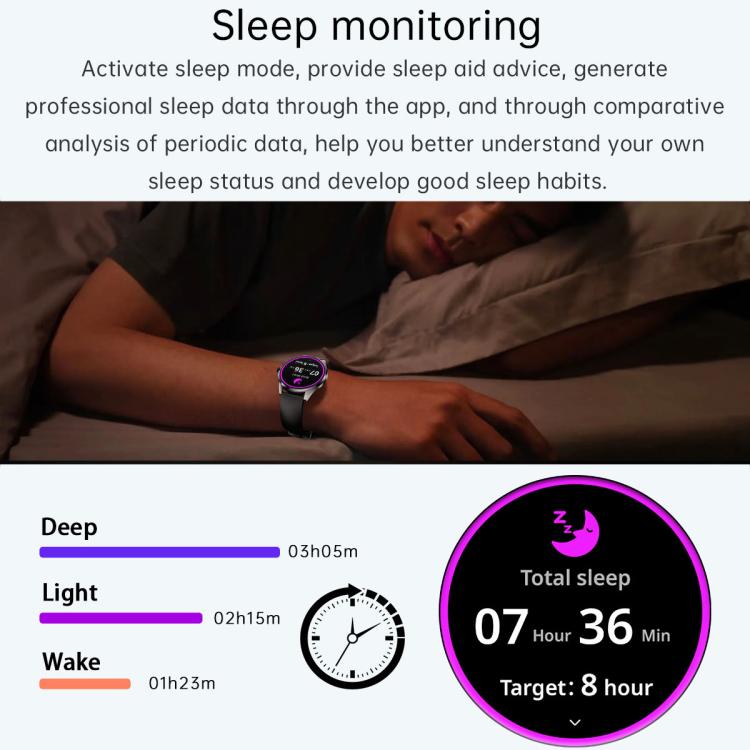 H77 1.43 inch AMOLED Screen Health & Fitness Smart Watch IP67 Waterproof Support BT Call