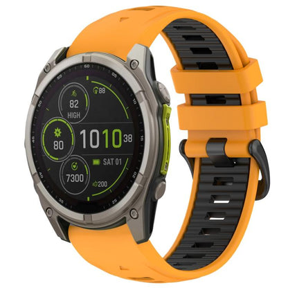 xDfind Dual Color Quick Release Steel Buckle Silicone Watch Band, For Garmin 26mm, For Garmin 22mm, For Garmin 20mm