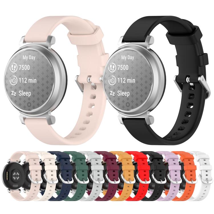 xDfind Quick Release Silver Buckle Silicone Watch Band Wristband, For Garmin Lily 2