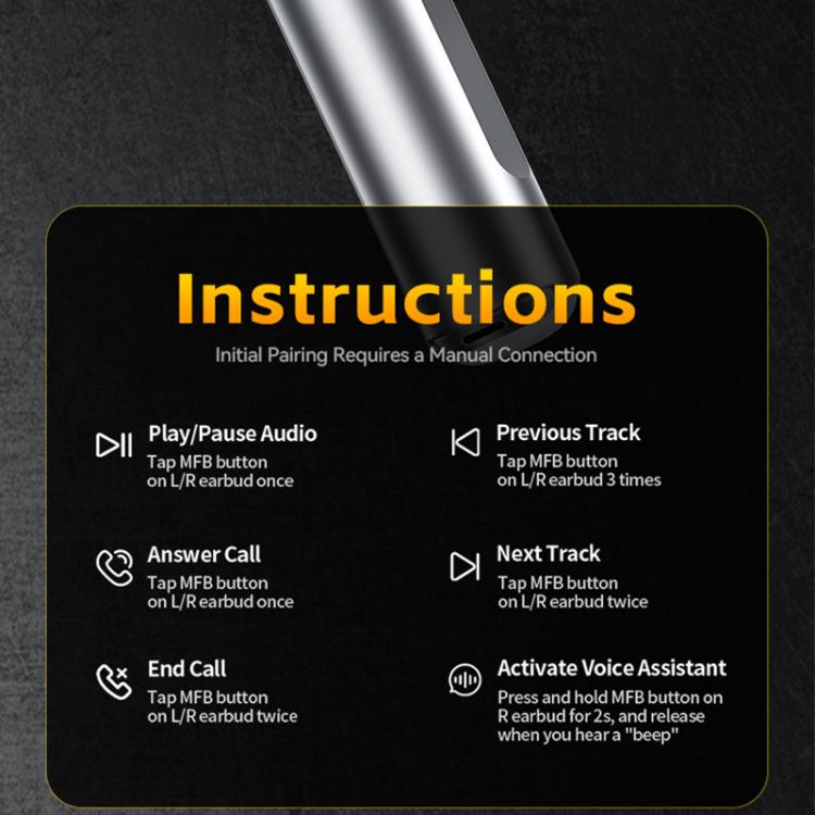 WK WS-19 Kinvoice Series Metal TWS Wireless Earbuds