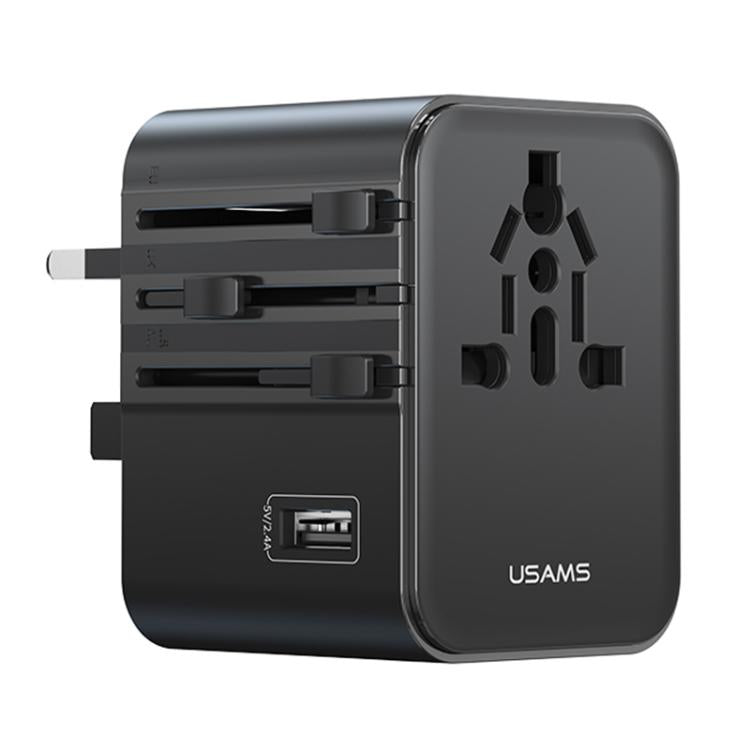 USAMS CC308 17W Dual Type-C and USB-A Ports Universal Travel Charger, CC308