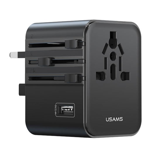 USAMS CC308 17W Dual Type-C and USB-A Ports Universal Travel Charger, CC308