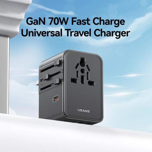 USAMS CC310 70W Three Type-C and Dual USB-A Ports Universal Travel Charger, CC310