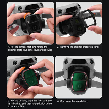 For DJI Air 3S BRDRC Camera Lens Filter, UV, CPL, ND8, ND16, ND32, ND64, NIGHT, 3 in 1 CPL UV ND16, 4 in 1 CPL ND16-64, 6 in 1 ND8-64 UV CPL