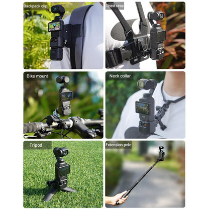 For DJI OSMO Pocket 3 BRDRC Protection Frame Adapter Base, Frame, Frame + Backpack Clip, Frame + Clip + Chest Strap, Frame + Head Strap, Frame + Chest Strap