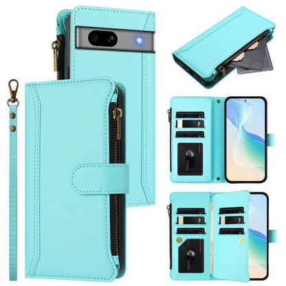 Magnetic Closure 9 Card Slots Zipper Leather Case with Hand Strap, For Google Pixel 11 Pro XL, For Google Pixel 11 Pro / 11, For Google Pixel 10 Pro XL 5G, For Google Pixel 10 5G Global, For Google Pixel 9a, For Google Pixel 8a, For Google Pixel 8 Pro ...