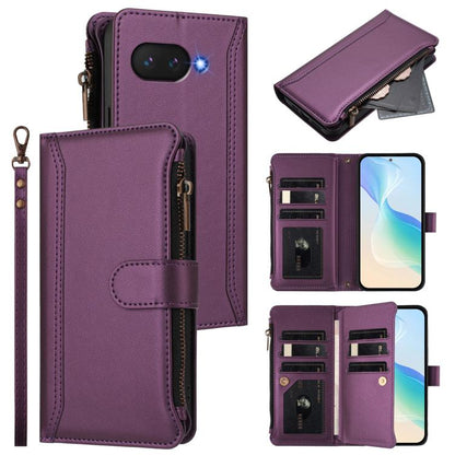 Magnetic Closure 9 Card Slots Zipper Leather Case with Hand Strap, For Google Pixel 11 Pro XL, For Google Pixel 11 Pro / 11, For Google Pixel 10 Pro XL 5G, For Google Pixel 10 5G Global, For Google Pixel 9a, For Google Pixel 8a, For Google Pixel 8 Pro ...