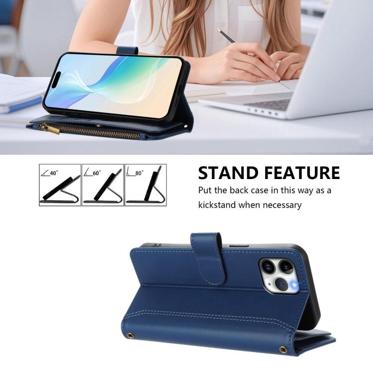 Magnetic Closure 9 Card Slots Zipper Leather Case with Hand Strap, For Google Pixel 11 Pro XL, For Google Pixel 11 Pro / 11, For Google Pixel 10 Pro XL 5G, For Google Pixel 10 5G Global, For Google Pixel 9a, For Google Pixel 8a, For Google Pixel 8 Pro ...