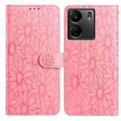 Daisy Embossed Leather Phone Case, For Redmi A3, For Redmi 13C 4G