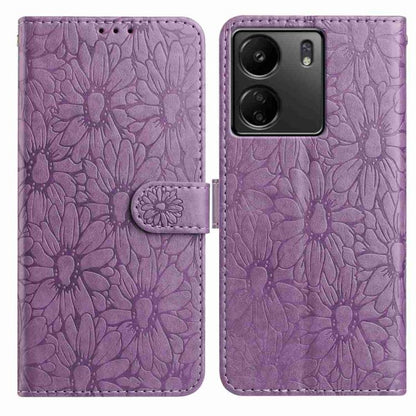 Daisy Embossed Leather Phone Case, For Redmi A3, For Redmi 13C 4G