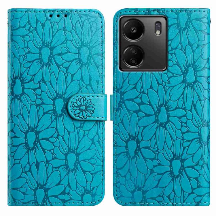 Daisy Embossed Leather Phone Case, For Redmi A3, For Redmi 13C 4G