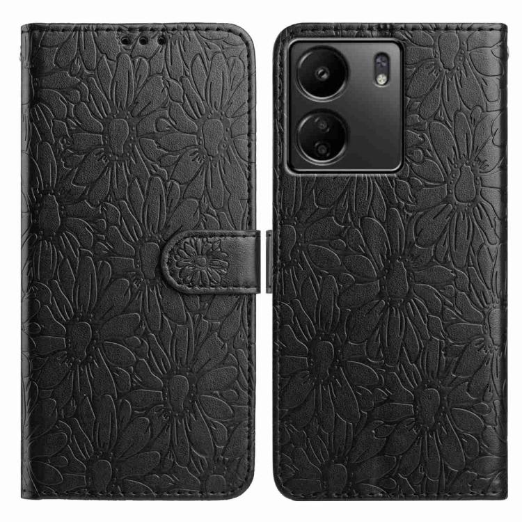 Daisy Embossed Leather Phone Case, For Redmi A3, For Redmi 13C 4G