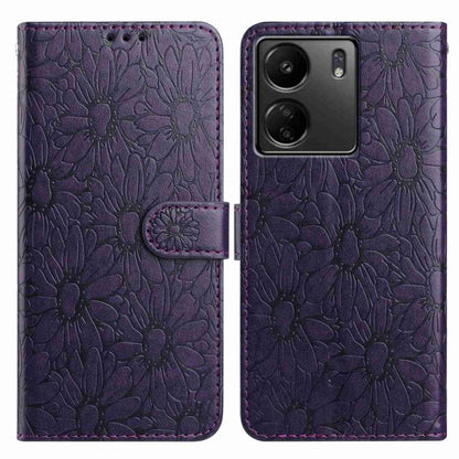 Daisy Embossed Leather Phone Case, For Redmi A3, For Redmi 13C 4G