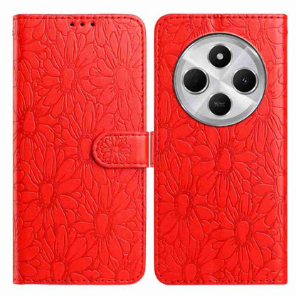Daisy Embossed Leather Phone Case, For Redmi K90 Pro Max / Poco F8 Ultra, For Redmi K90 / Poco F8 Pro, For Redmi 15C 5G / 4G EU 173mm, For Redmi 15 5G / 4G EU 171mm, For Redmi 15C 5G / 4G Global 171mm, For Redmi A5 4G 173.3mm                           ...