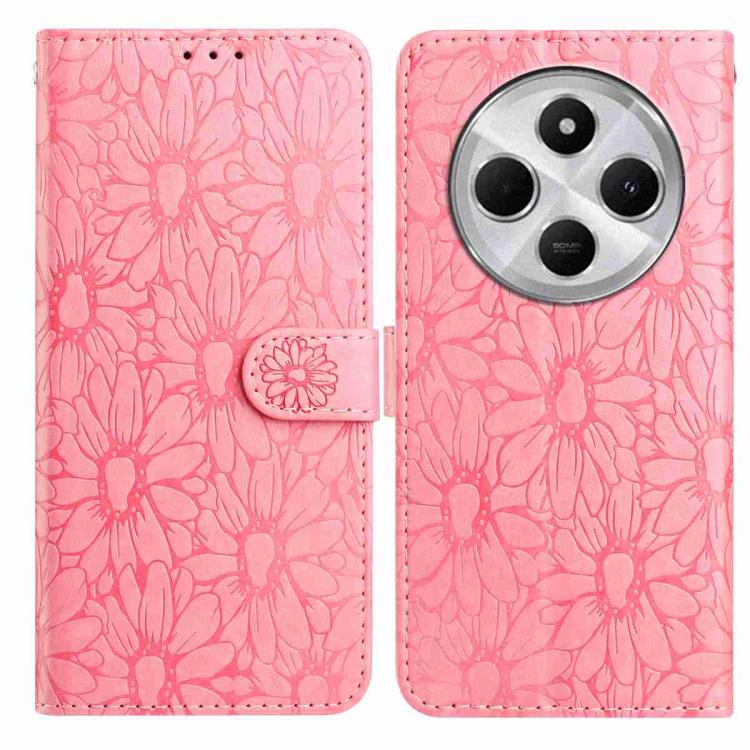 Daisy Embossed Leather Phone Case, For Redmi K90 Pro Max / Poco F8 Ultra, For Redmi K90 / Poco F8 Pro, For Redmi 15C 5G / 4G EU 173mm, For Redmi 15 5G / 4G EU 171mm, For Redmi 15C 5G / 4G Global 171mm, For Redmi A5 4G 173.3mm                           ...