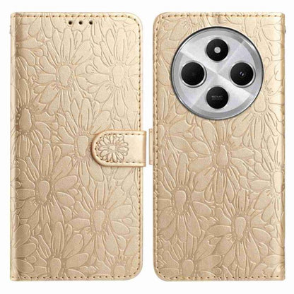 Daisy Embossed Leather Phone Case, For Redmi K90 Pro Max / Poco F8 Ultra, For Redmi K90 / Poco F8 Pro, For Redmi 15C 5G / 4G EU 173mm, For Redmi 15 5G / 4G EU 171mm, For Redmi 15C 5G / 4G Global 171mm, For Redmi A5 4G 173.3mm                           ...