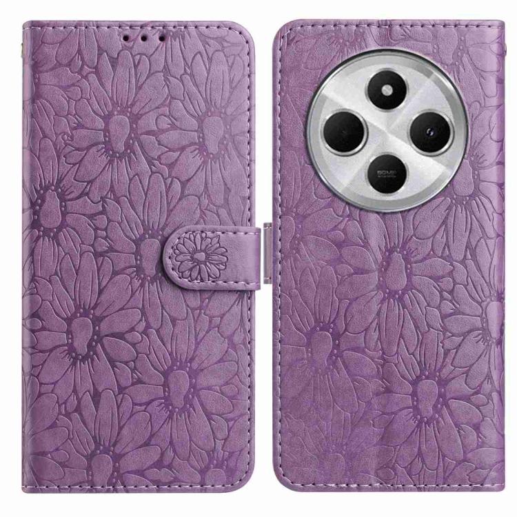 Daisy Embossed Leather Phone Case, For Redmi K90 Pro Max / Poco F8 Ultra, For Redmi K90 / Poco F8 Pro, For Redmi 15C 5G / 4G EU 173mm, For Redmi 15 5G / 4G EU 171mm, For Redmi 15C 5G / 4G Global 171mm, For Redmi A5 4G 173.3mm                           ...