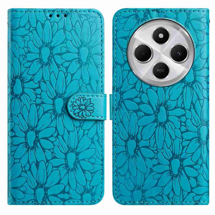 Daisy Embossed Leather Phone Case, For Redmi K90 Pro Max / Poco F8 Ultra, For Redmi K90 / Poco F8 Pro, For Redmi 15C 5G / 4G EU 173mm, For Redmi 15 5G / 4G EU 171mm, For Redmi 15C 5G / 4G Global 171mm, For Redmi A5 4G 173.3mm                           ...