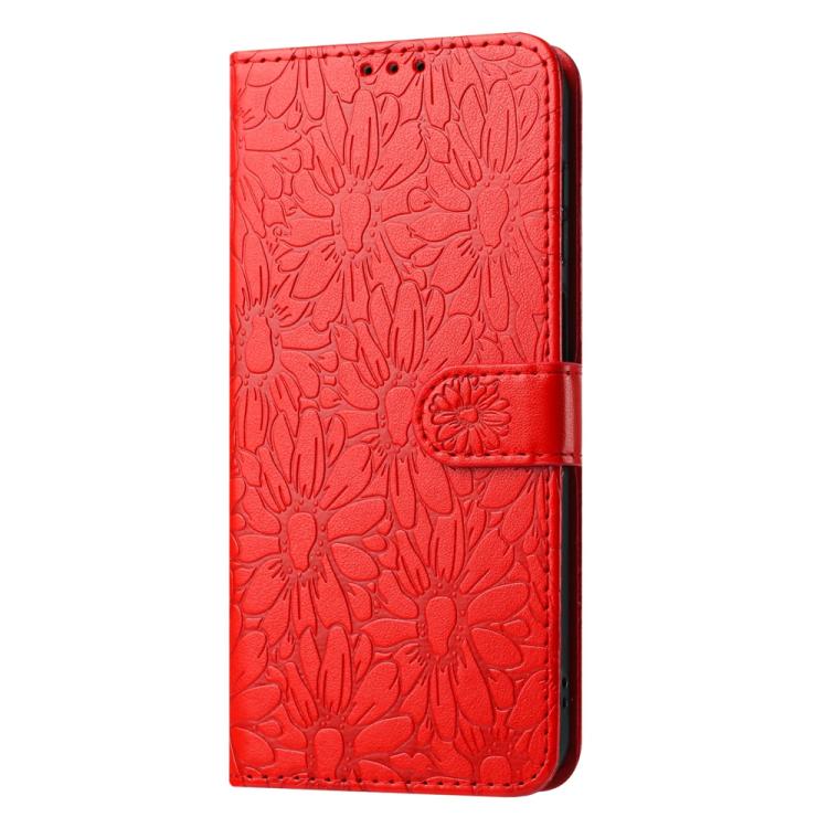 Daisy Embossed Leather Phone Case, For Redmi A3, For Redmi 13C 4G