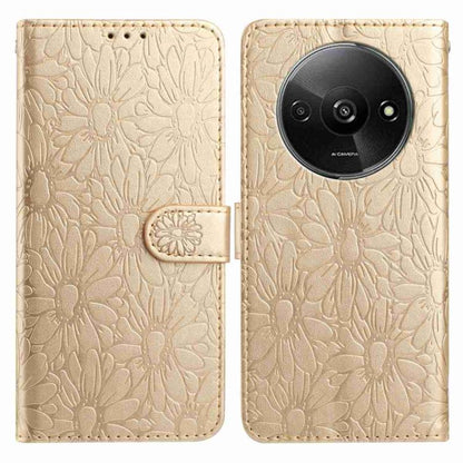 Daisy Embossed Leather Phone Case, For Redmi A3, For Redmi 13C 4G