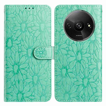 Daisy Embossed Leather Phone Case, For Redmi A3, For Redmi 13C 4G
