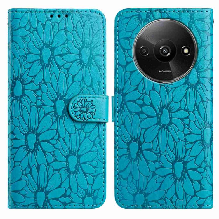 Daisy Embossed Leather Phone Case, For Redmi A3, For Redmi 13C 4G