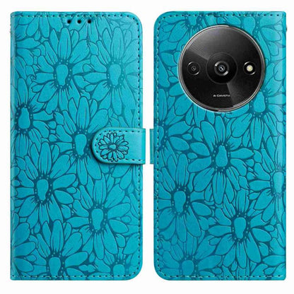 Daisy Embossed Leather Phone Case, For Redmi A3, For Redmi 13C 4G