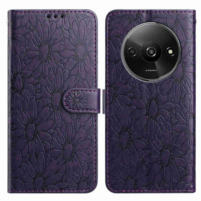 Daisy Embossed Leather Phone Case, For Redmi A3, For Redmi 13C 4G