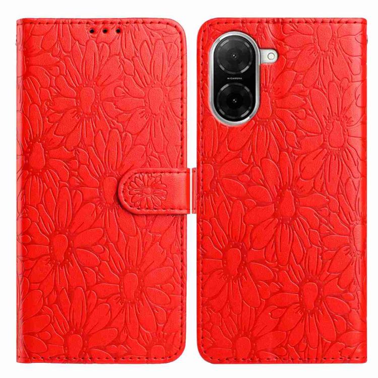 Daisy Embossed Leather Phone Case, For Redmi K90 Pro Max / Poco F8 Ultra, For Redmi K90 / Poco F8 Pro, For Redmi 15C 5G / 4G EU 173mm, For Redmi 15 5G / 4G EU 171mm, For Redmi 15C 5G / 4G Global 171mm, For Redmi A5 4G 173.3mm                           ...