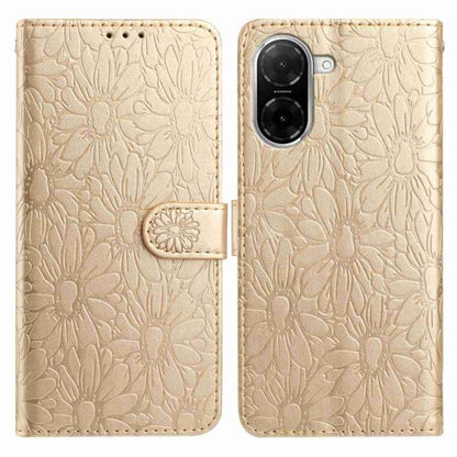 Daisy Embossed Leather Phone Case, For Redmi K90 Pro Max / Poco F8 Ultra, For Redmi K90 / Poco F8 Pro, For Redmi 15C 5G / 4G EU 173mm, For Redmi 15 5G / 4G EU 171mm, For Redmi 15C 5G / 4G Global 171mm, For Redmi A5 4G 173.3mm                           ...