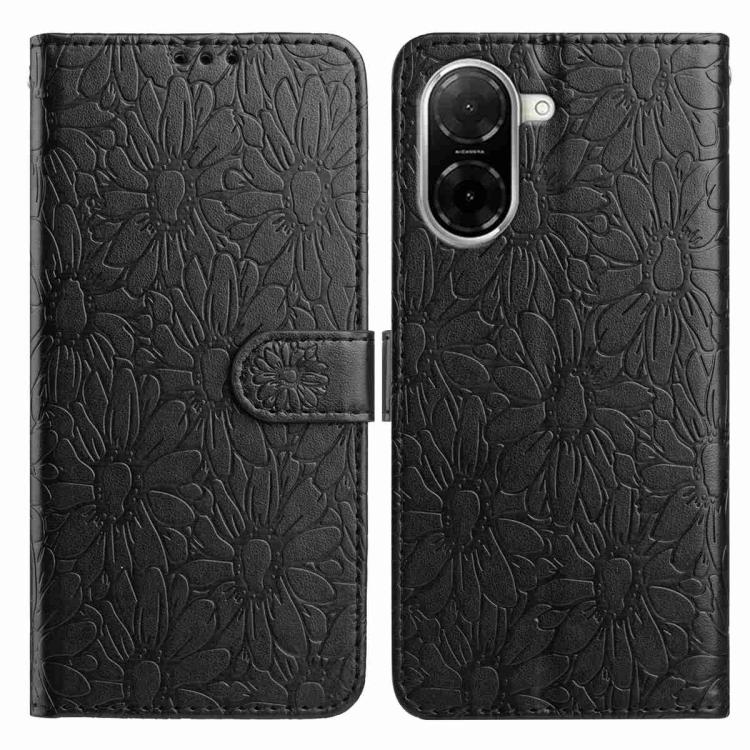 Daisy Embossed Leather Phone Case, For Redmi K90 Pro Max / Poco F8 Ultra, For Redmi K90 / Poco F8 Pro, For Redmi 15C 5G / 4G EU 173mm, For Redmi 15 5G / 4G EU 171mm, For Redmi 15C 5G / 4G Global 171mm, For Redmi A5 4G 173.3mm                           ...