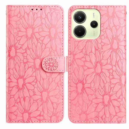 Daisy Embossed Leather Phone Case, For Redmi K90 Pro Max / Poco F8 Ultra, For Redmi K90 / Poco F8 Pro, For Redmi 15C 5G / 4G EU 173mm, For Redmi 15 5G / 4G EU 171mm, For Redmi 15C 5G / 4G Global 171mm, For Redmi A5 4G 173.3mm                           ...