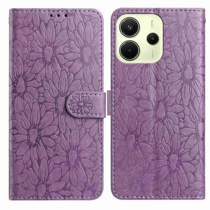 Daisy Embossed Leather Phone Case, For Redmi K90 Pro Max / Poco F8 Ultra, For Redmi K90 / Poco F8 Pro, For Redmi 15C 5G / 4G EU 173mm, For Redmi 15 5G / 4G EU 171mm, For Redmi 15C 5G / 4G Global 171mm, For Redmi A5 4G 173.3mm                           ...