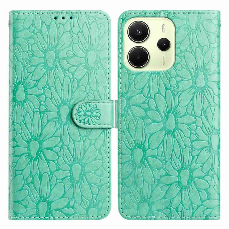 Daisy Embossed Leather Phone Case, For Redmi K90 Pro Max / Poco F8 Ultra, For Redmi K90 / Poco F8 Pro, For Redmi 15C 5G / 4G EU 173mm, For Redmi 15 5G / 4G EU 171mm, For Redmi 15C 5G / 4G Global 171mm, For Redmi A5 4G 173.3mm                           ...