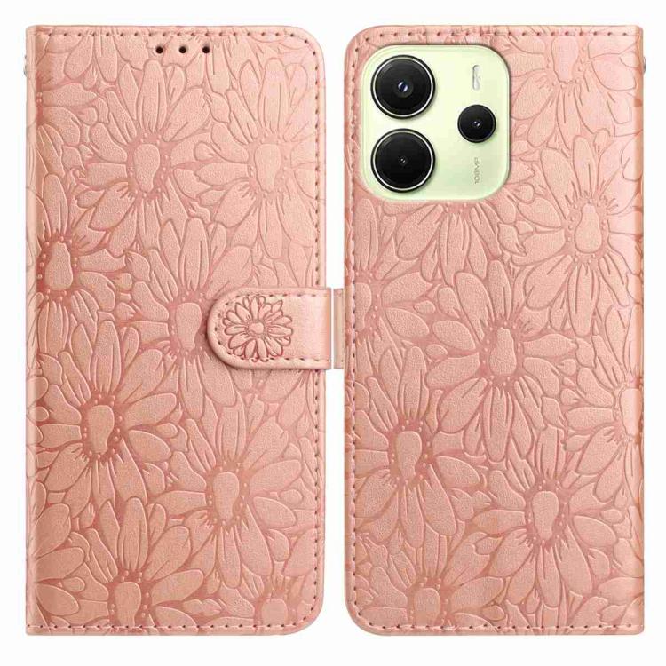 Daisy Embossed Leather Phone Case, For Redmi K90 Pro Max / Poco F8 Ultra, For Redmi K90 / Poco F8 Pro, For Redmi 15C 5G / 4G EU 173mm, For Redmi 15 5G / 4G EU 171mm, For Redmi 15C 5G / 4G Global 171mm, For Redmi A5 4G 173.3mm                           ...